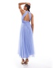 Anaya wrap front open back midaxi dress in soft blue