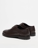 ASOS DESIGN lace up oxford shoes in brown leather with brogue detailing