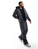 Jack & Jones puffer jacket with contrast blocking in gray