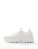 ASOS DESIGN knit lace up sneakers in white
