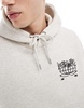 Bershka city back graphic hoodie in gray