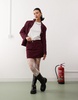 Reclaimed Vintage cord mini skirt in burgundy - part of a set
