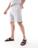 Bershka textured shorts in light gray - part of a set