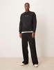 Calvin Klein Jeans minimal logo sweatshirt in black
