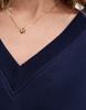 Bershka v neck sweatshirt in navy