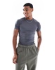 Bershka slim fit t-shirt in gray
