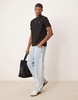 Calvin Klein Jeans logo back print T-shirt in black
