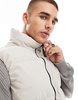 Bershka puffer vest in stone
