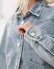 Reclaimed Vintage oversized western denim shacket in bleach wash - part of a set