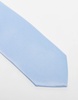 ASOS DESIGN plain satin tie in blue