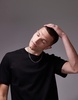ARKET heavy weight jersey t-shirt in black