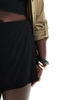 ASOS DESIGN Curve linen mix wrap skort in black