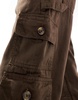Another Influence utility carpenter straight leg pants in brown