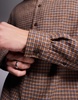 ASOS DESIGN relaxed wool look shirt in brown check - BROWN