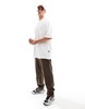 Bershka boxy oversized fit T-shirt in white