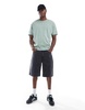 Another Influence carpenter jorts in washed black