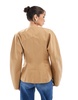ASOS DESIGN extreme sleeve nipped waist blazer in camel