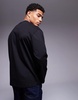ASOS DESIGN heavyweight relaxed boxy long sleeve drop shoulder T-shirt in black