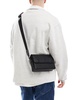 Bershka detailed crossbody bag in black