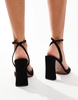ASOS DESIGN Noah barely there block heeled sandals in black