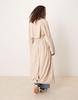 Calvin Klein Jeans tie trench coat in beige