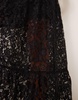 ASOS DESIGN lace tiered maxi skirt with lining in black