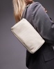 Topshop Sullivan barrel shoulder bag in off white