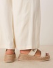 Calvin Klein Jeans espadrille slider sandals in white