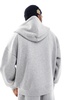 Bershka premium zip up hoodie in gray - part of a set