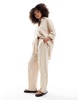 ONLY cheesecloth oversized shirt in light beige - part of a set