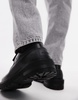 AllSaints Hank leather combat boots in black