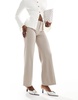 Bershka tailored pants in beige melange