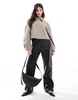 ASOS DESIGN top collar jacket in mushroom