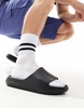 ASOS DESIGN chunky sliders in black
