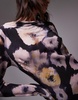 Topshop slash neck midi dress in gray and lime floral