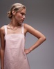 Topshop denim boxy cami dress in red stripe
