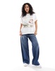 ASOS DESIGN regular fit slubby T-shirt with Michelangelo graphic