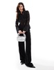 French Connection sheer lace shirt in black - part of a set