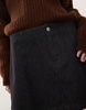 ASOS DESIGN denim clean waistband pelmet skirt in rinse black