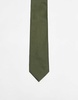 ASOS DESIGN textured tie in khaki
