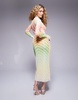 AFRM Shailene high neck mesh midi dress in pastel ombre print