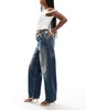 Bershka skater jeans in dark wash