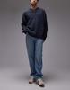 Topman rigid straight jeans in light wash blue