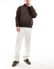 Bershka 90s straight jeans in ecru