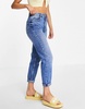 Bershka mom jeans in vintage blue