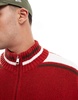 Cotton On zip up knit scarlet red