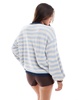 ASOS DESIGN knitted sweater in blurred blue stripe