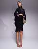 AFRM Pru high neck mesh ruched skirt in black - part of a set