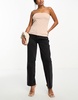 ASOS DESIGN Hourglass mid rise straight jeans in black