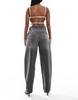 Bershka baggy skater jeans in dirty gray